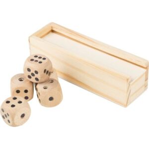 Beech wooden dice set Celine 1349362