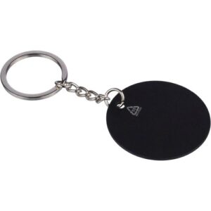 Recycled stainless steel round keychain Risa 1349496