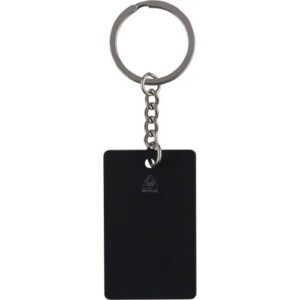 Recycled stainless steel rectangular keychain Jax 1349498