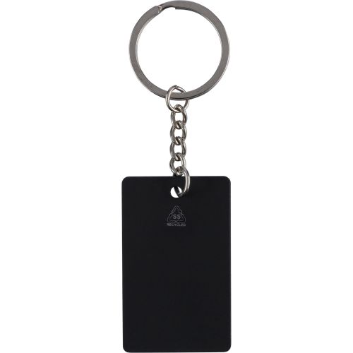 Recycled stainless steel rectangular keychain Jax