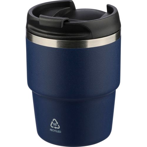 Recycled stainless steel double-walled mug (175 ml) Oli