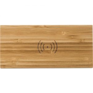 Bamboo wireless charger and clock Rosie 431964