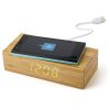 Bamboo wireless charger and clock Rosie 431964