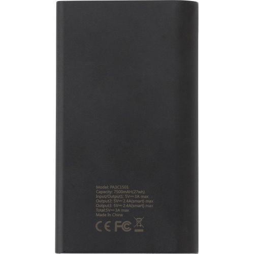 PC and ABS power bank with 7.500 mAh capacity 431978
