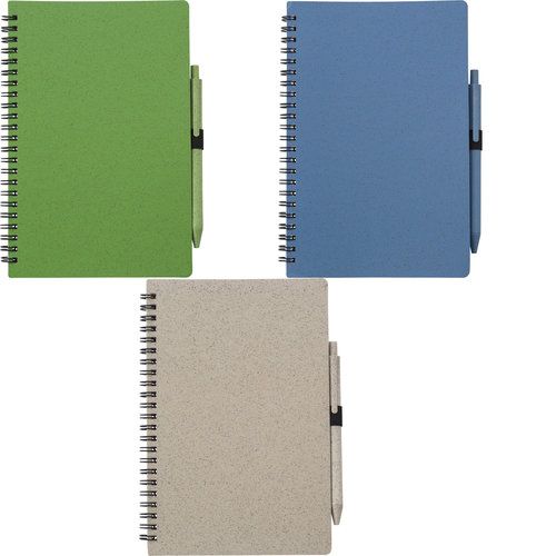 Wheat straw notebook with pen 480875