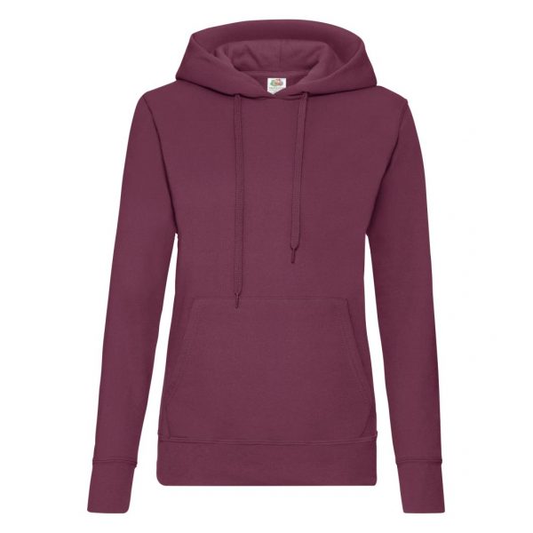 FRUIT OF THE LOOM PULOVER CLASSIC S KAPULJAČOM 80/20 LADY FIT ŽENSKI 62038 41