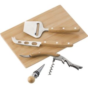 Bamboo cheese and wine set Patrick 839567