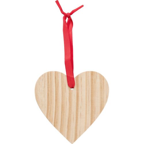 Wooden Christmas ornament Heart 9050