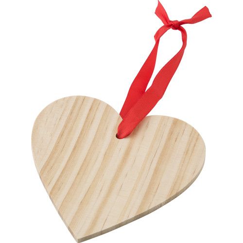 Wooden Christmas ornament Heart 9050