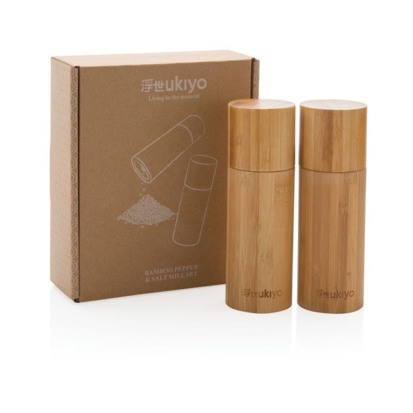 Ukiyo bamboo salt and pepper mill set P262.319