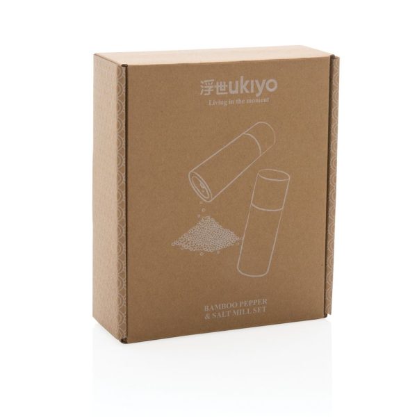 Ukiyo bamboo salt and pepper mill set P262.319