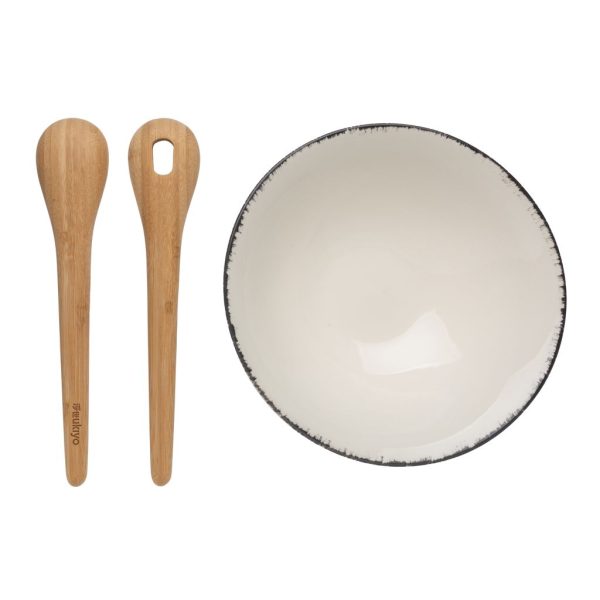 Ukiyo salad bowl with bamboo salad server P263.091