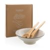 Ukiyo salad bowl with bamboo salad server P263.091