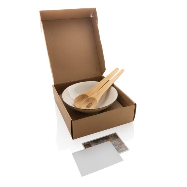 Ukiyo salad bowl with bamboo salad server P263.091