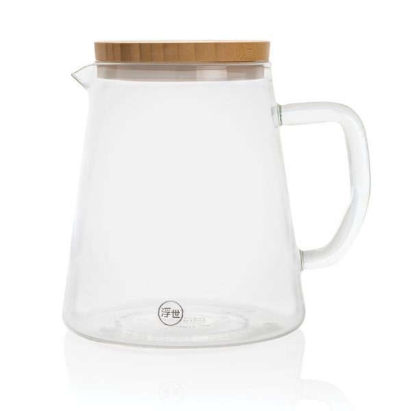 Ukiyo borosilicate glass carafe with bamboo lid 1.2L P264.060