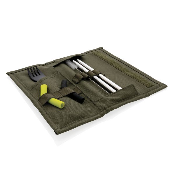Tierra 2pcs straw and cutlery set in pouch P269.557