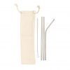 Reusable stainless steel 3 pcs straw set P269.572