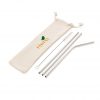 Reusable stainless steel 3 pcs straw set P269.572