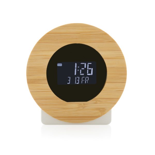 Utah RCS rplastic and FSC® bamboo LCD desk clock P279.619