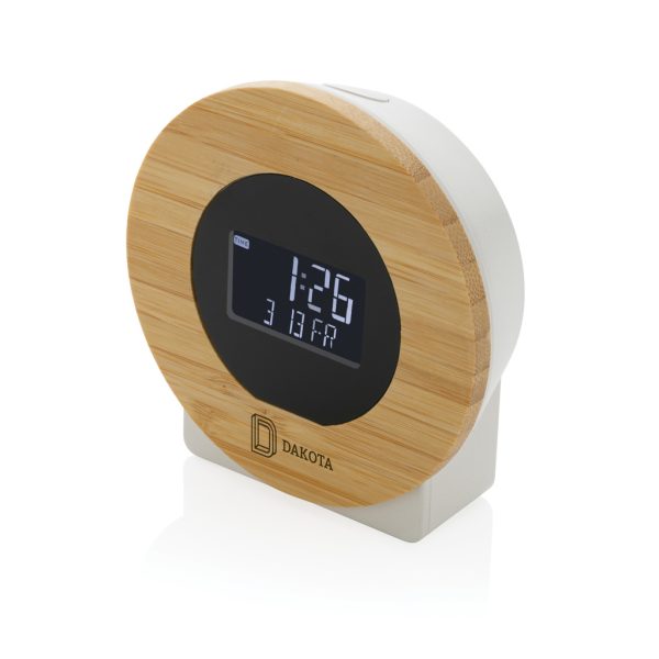 Utah RCS rplastic and FSC® bamboo LCD desk clock P279.619