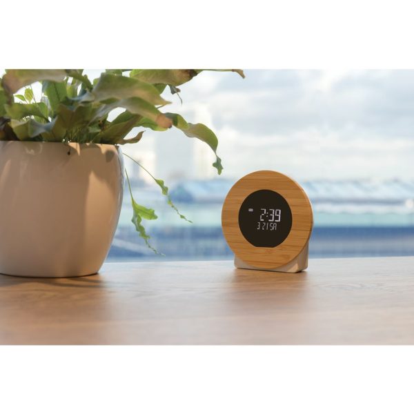 Utah RCS rplastic and FSC® bamboo LCD desk clock P279.619