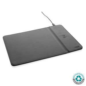 Swiss Peak RCS recycled PU 10W wireless charging mousepad P300.241