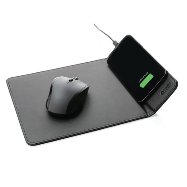 Swiss Peak RCS recycled PU 10W wireless charging mousepad P300.241