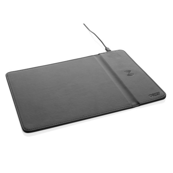 Swiss Peak RCS recycled PU 10W wireless charging mousepad P300.241