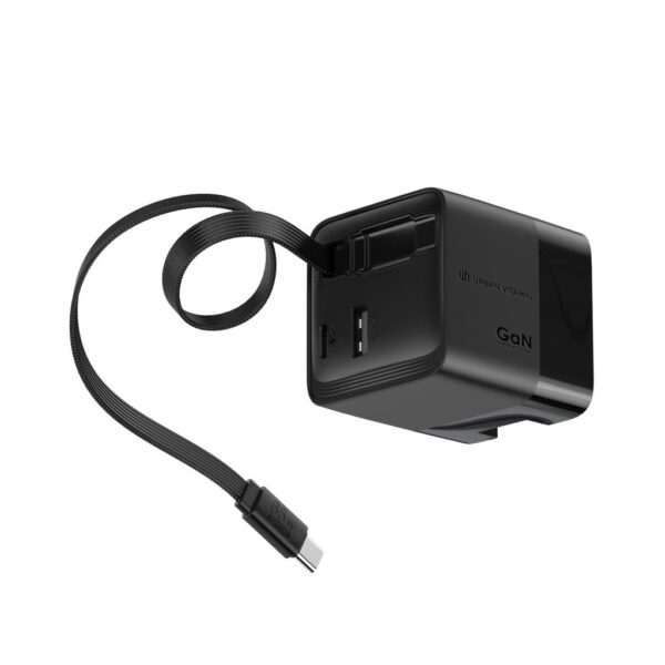 Urban Vitamin Mendocino 65W GaN charger retractable cable P301.2701