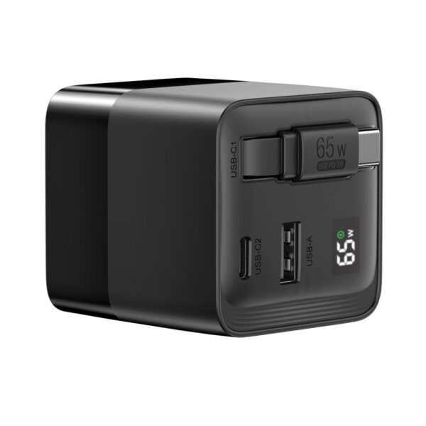 Urban Vitamin Mendocino 65W GaN charger retractable cable P301.2701