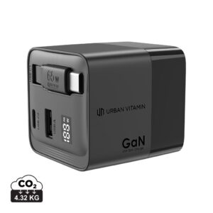 Urban Vitamin Mendocino 65W GaN charger retractable cable P301.2701