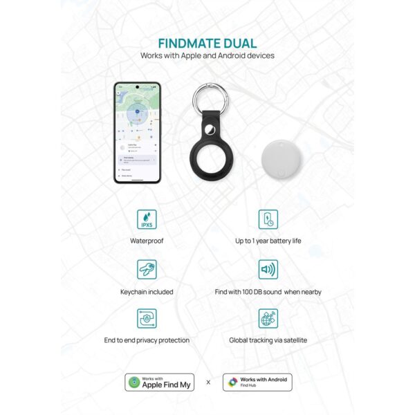 Findmate Dual RCS recycled plastic item finder IPX 5 P301.6203