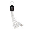 4-in-1 cable with carabiner clip P302.073