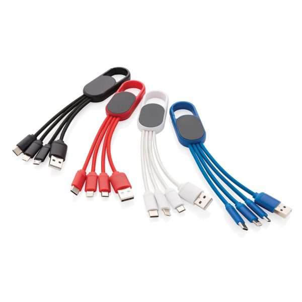 4-in-1 cable with carabiner clip P302.073