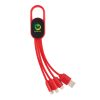 4-in-1 cable with carabiner clip P302.074