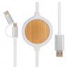 3-in-1 cable with 5W bamboo wireless charger P302.253