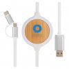 3-in-1 cable with 5W bamboo wireless charger P302.253