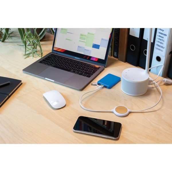 3-in-1 cable with 5W bamboo wireless charger P302.253