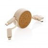 Cork and Wheat 6-in-1 retractable cable P302.369