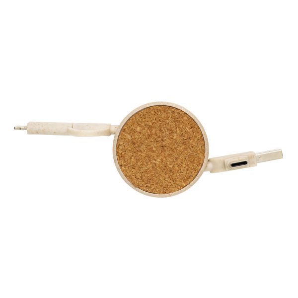 Cork and Wheat 6-in-1 retractable cable P302.369