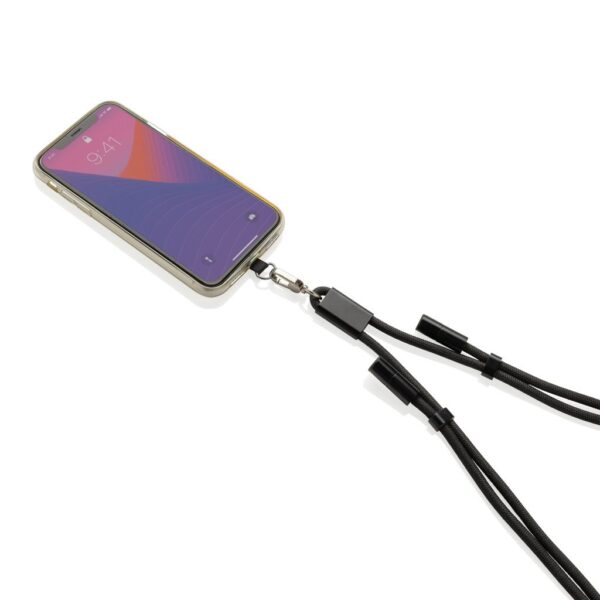 LoopAmp RCS RPET adjustable 160 cm phone cord with 60W cable P302.5301