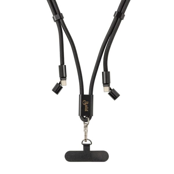 LoopAmp RCS RPET adjustable 160 cm phone cord with 60W cable P302.5301
