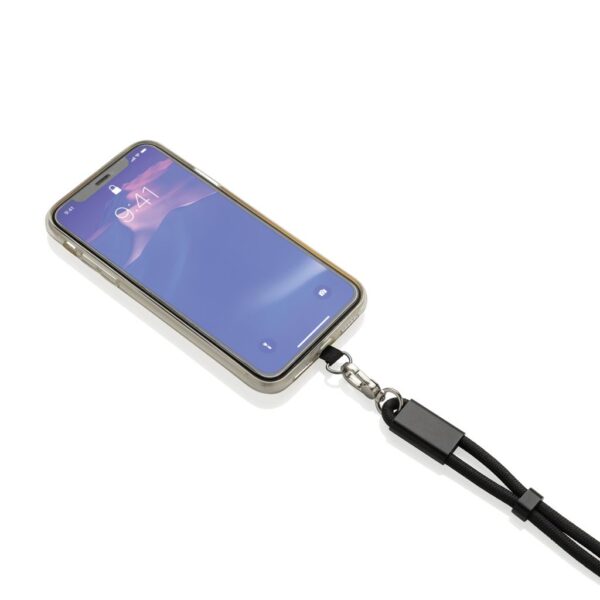 LoopAmp RCS RPET adjustable phone wrist strap 60W cable P302.5701