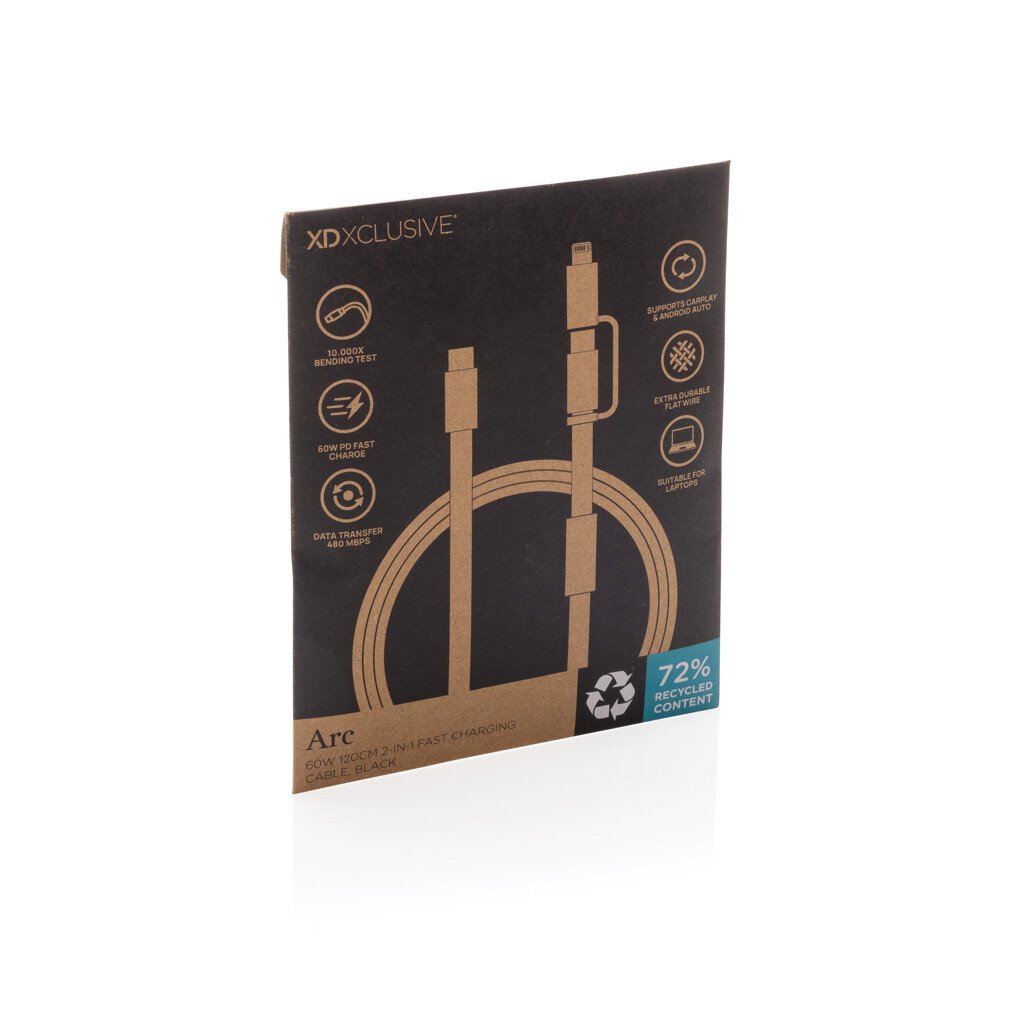 Kabel za brzo punjenje 60W 120 cm 2-u-1 Arc RCS P302.5801