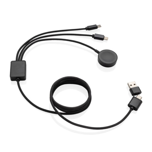 Terra RCS rPET 6-in-1 charging cable with watch charger P302.5902