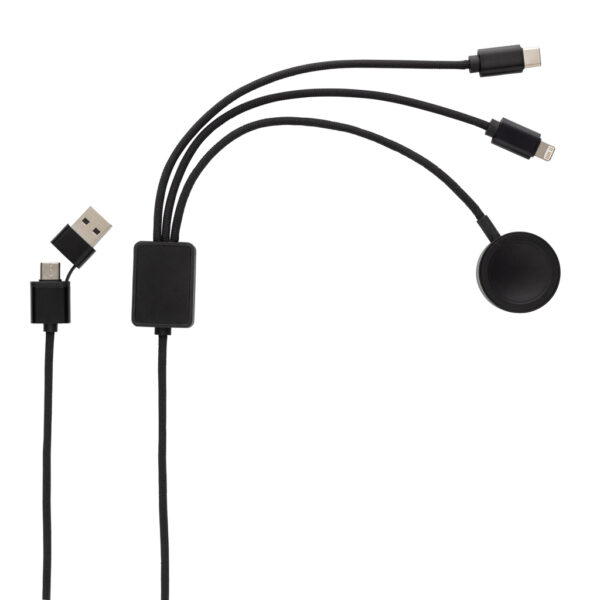 Terra RCS rPET 6-in-1 charging cable with watch charger P302.5902