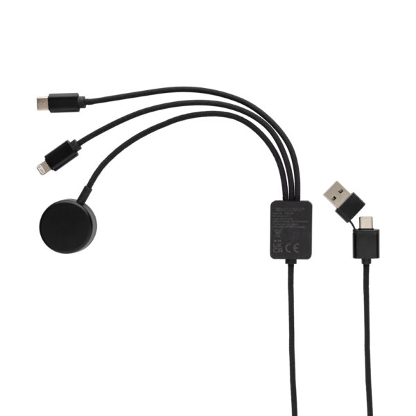 Terra RCS rPET 6-in-1 charging cable with watch charger P302.5902