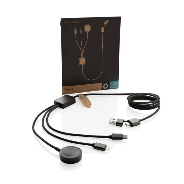 Terra RCS rPET 6-in-1 charging cable with watch charger P302.5902