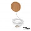 10W bamboo magnetic wireless charger P302.639