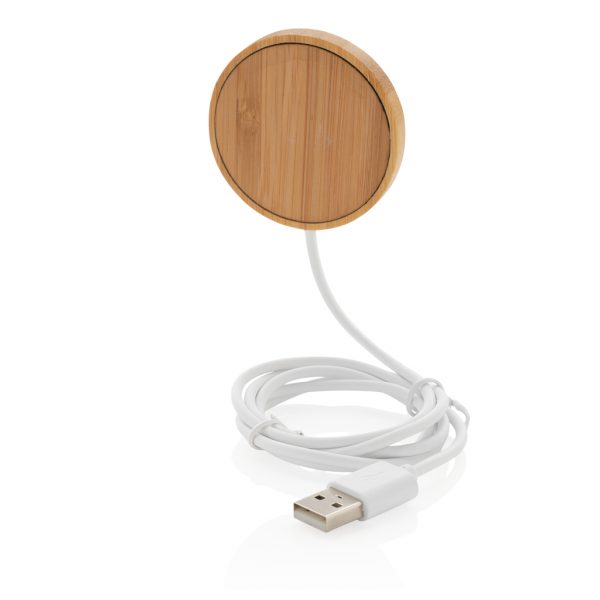 10W bamboo magnetic wireless charger P302.639